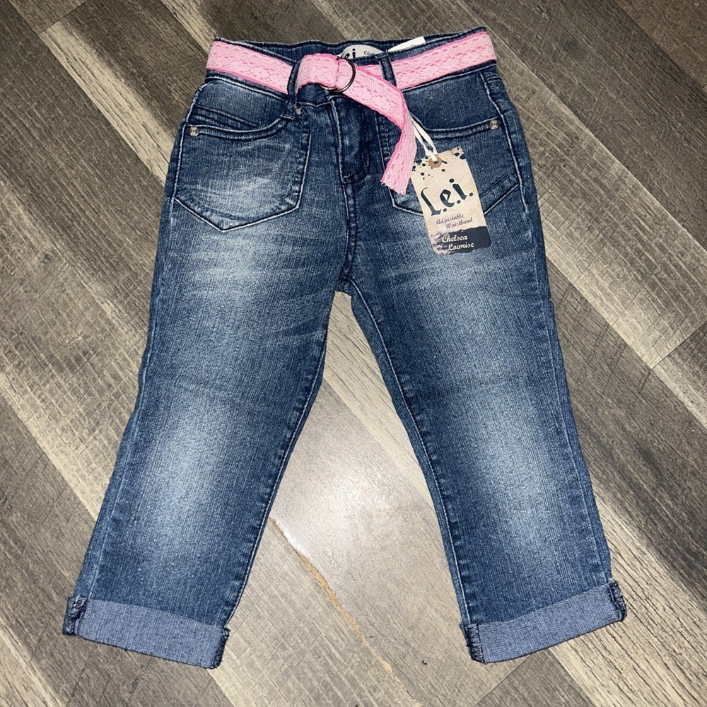 Y2K l.e.i. Girls Jeans Decorative Back Pockets Size 5‎ NWT